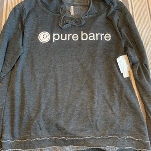 Pure Barre Hoodie Raw Edge NWT